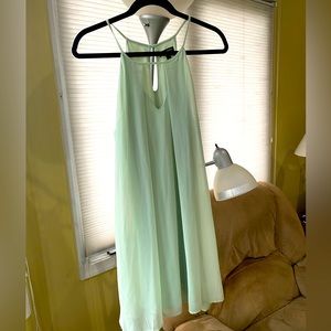 Beautiful, ethereal mint green sleeveless dress